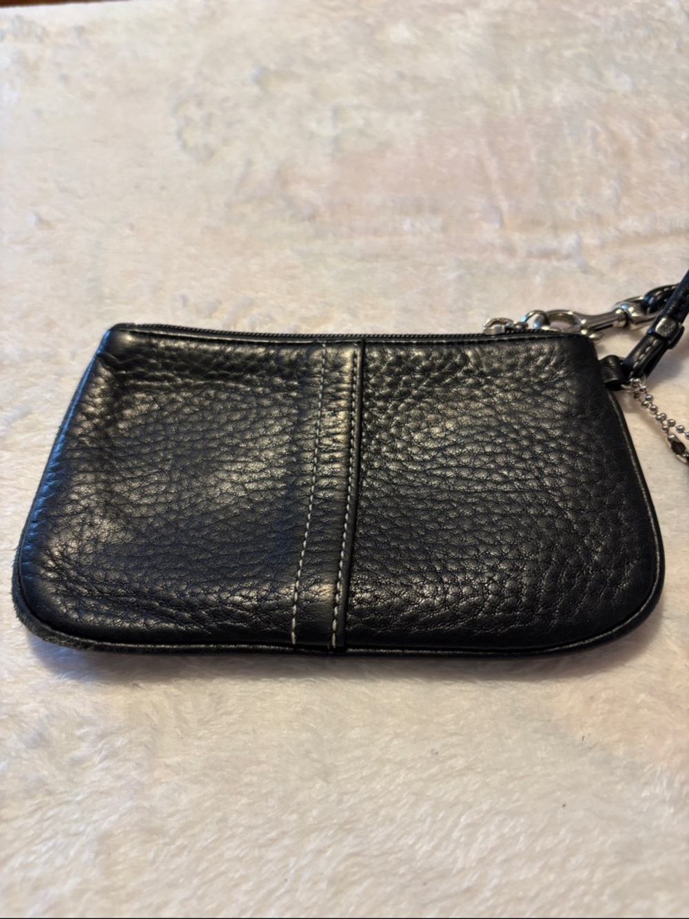 Coach Black Pebbled Leather Wristlet Clutch - Picture 4 of 8